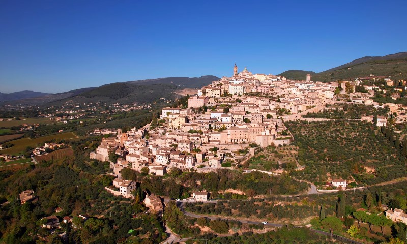 Drone view of Umbria, Italy
